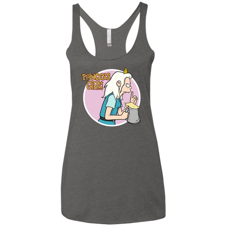 T-Shirts Premium Heather / X-Small Princess Girl Women's Triblend Racerback Tank