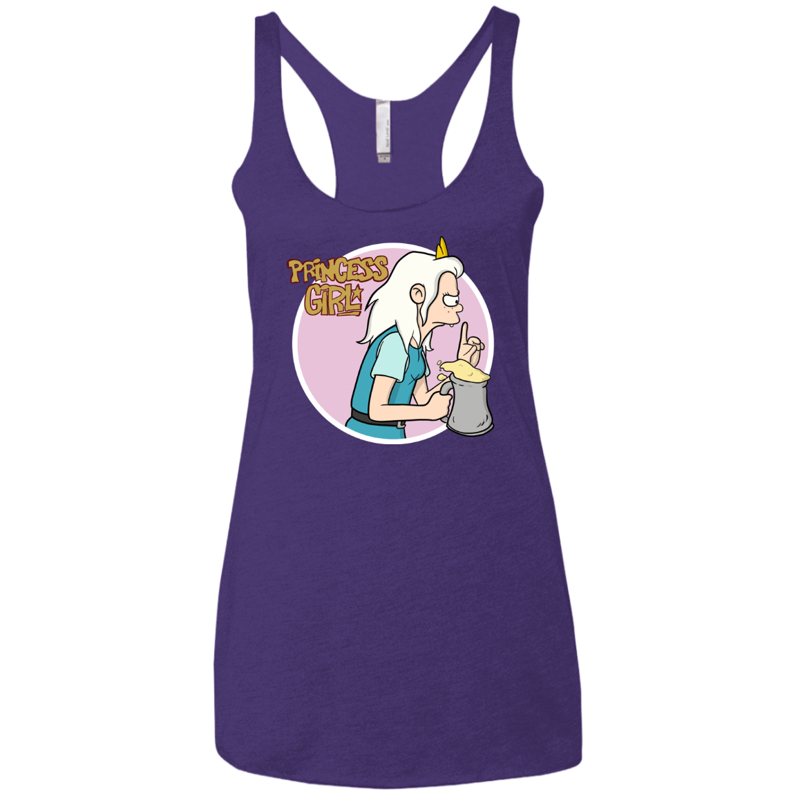 T-Shirts Purple Rush / X-Small Princess Girl Women's Triblend Racerback Tank