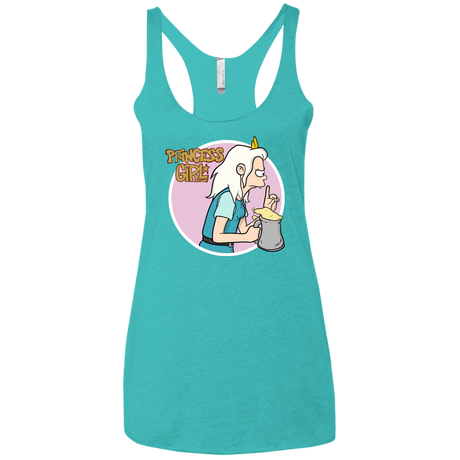 T-Shirts Tahiti Blue / X-Small Princess Girl Women's Triblend Racerback Tank