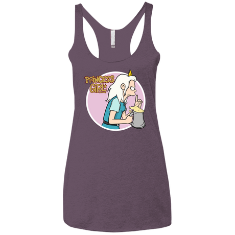 T-Shirts Vintage Purple / X-Small Princess Girl Women's Triblend Racerback Tank