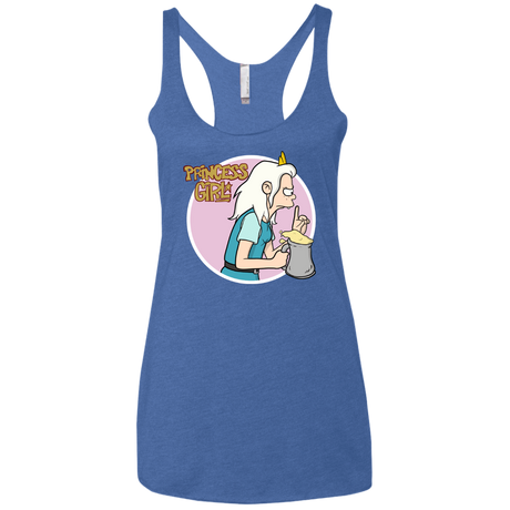 T-Shirts Vintage Royal / X-Small Princess Girl Women's Triblend Racerback Tank
