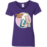 T-Shirts Purple / S Princess Girl Women's V-Neck T-Shirt