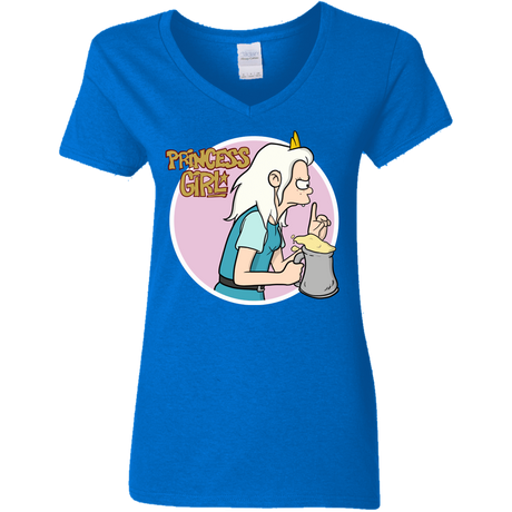 T-Shirts Royal / S Princess Girl Women's V-Neck T-Shirt