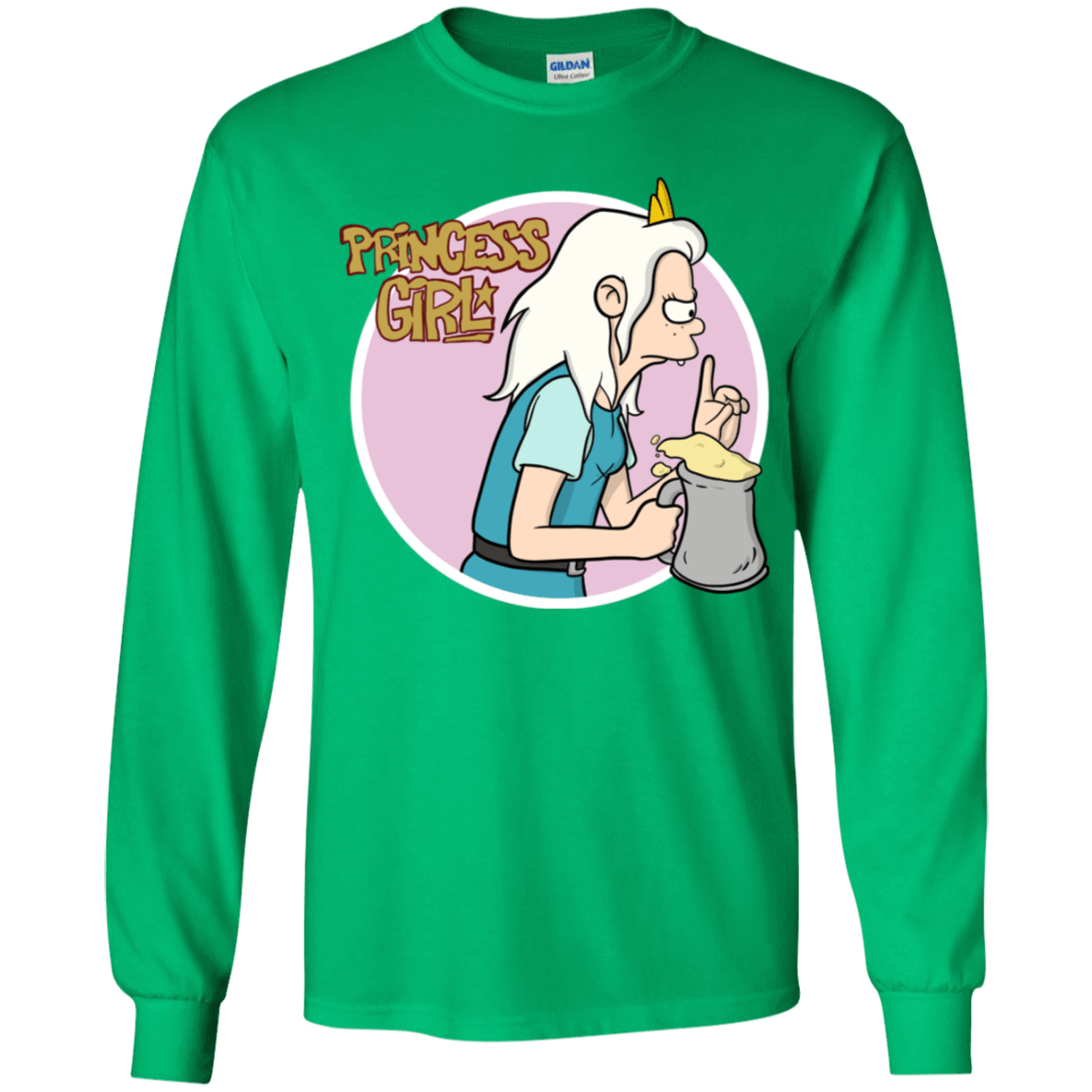 T-Shirts Irish Green / YS Princess Girl Youth Long Sleeve T-Shirt