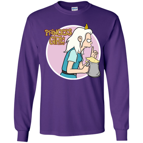 T-Shirts Purple / YS Princess Girl Youth Long Sleeve T-Shirt