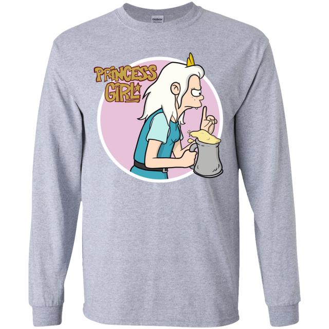 T-Shirts Sport Grey / YS Princess Girl Youth Long Sleeve T-Shirt