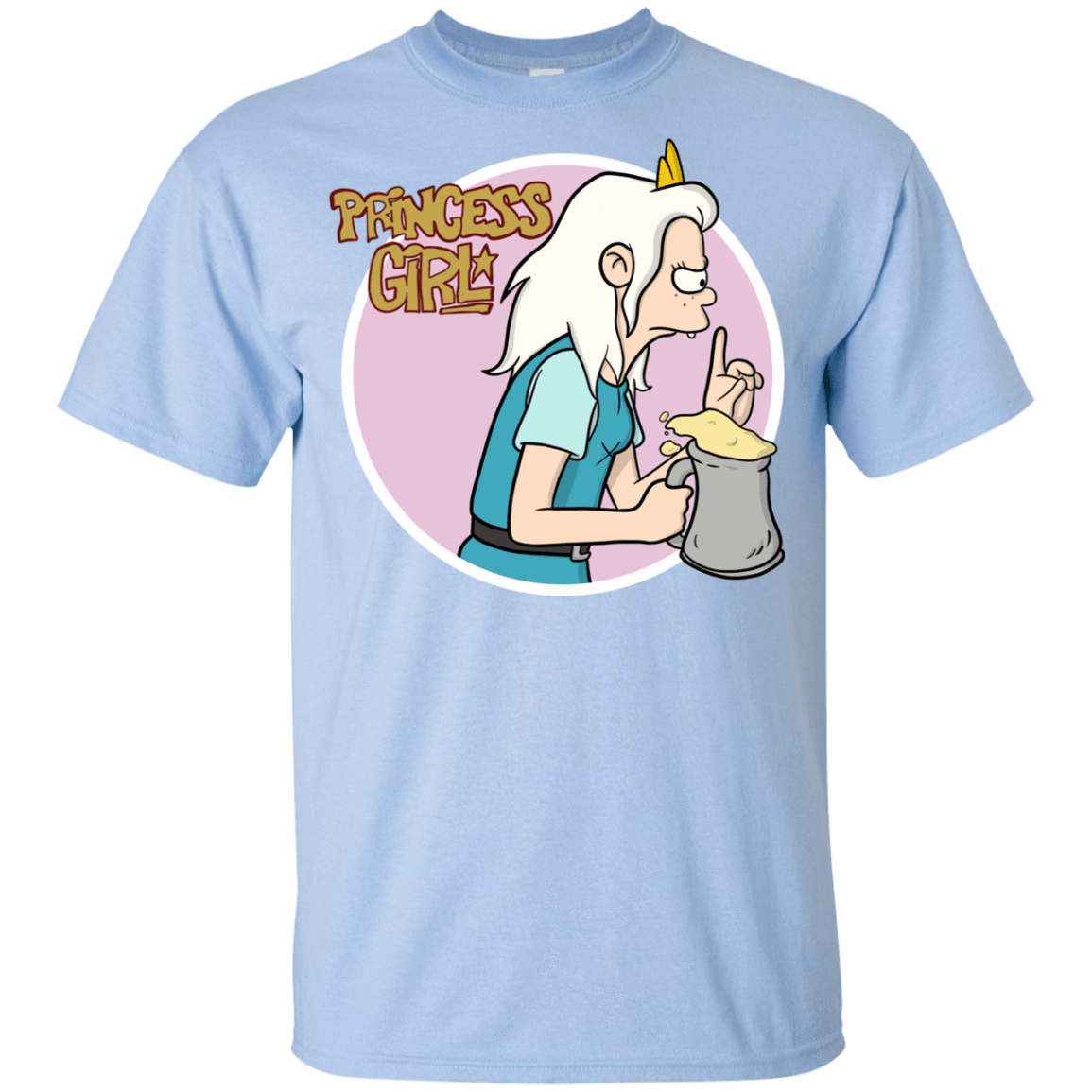 T-Shirts Light Blue / YXS Princess Girl Youth T-Shirt