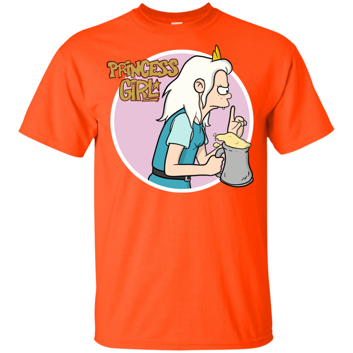T-Shirts Orange / YXS Princess Girl Youth T-Shirt