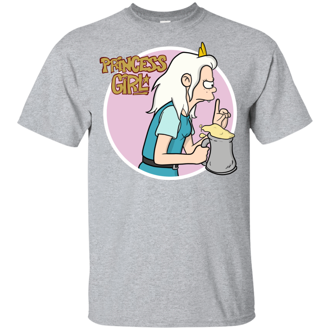 T-Shirts Sport Grey / YXS Princess Girl Youth T-Shirt