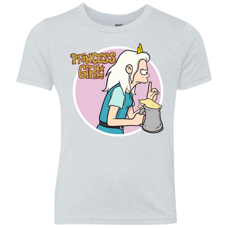 T-Shirts Heather White / YXS Princess Girl Youth Triblend T-Shirt