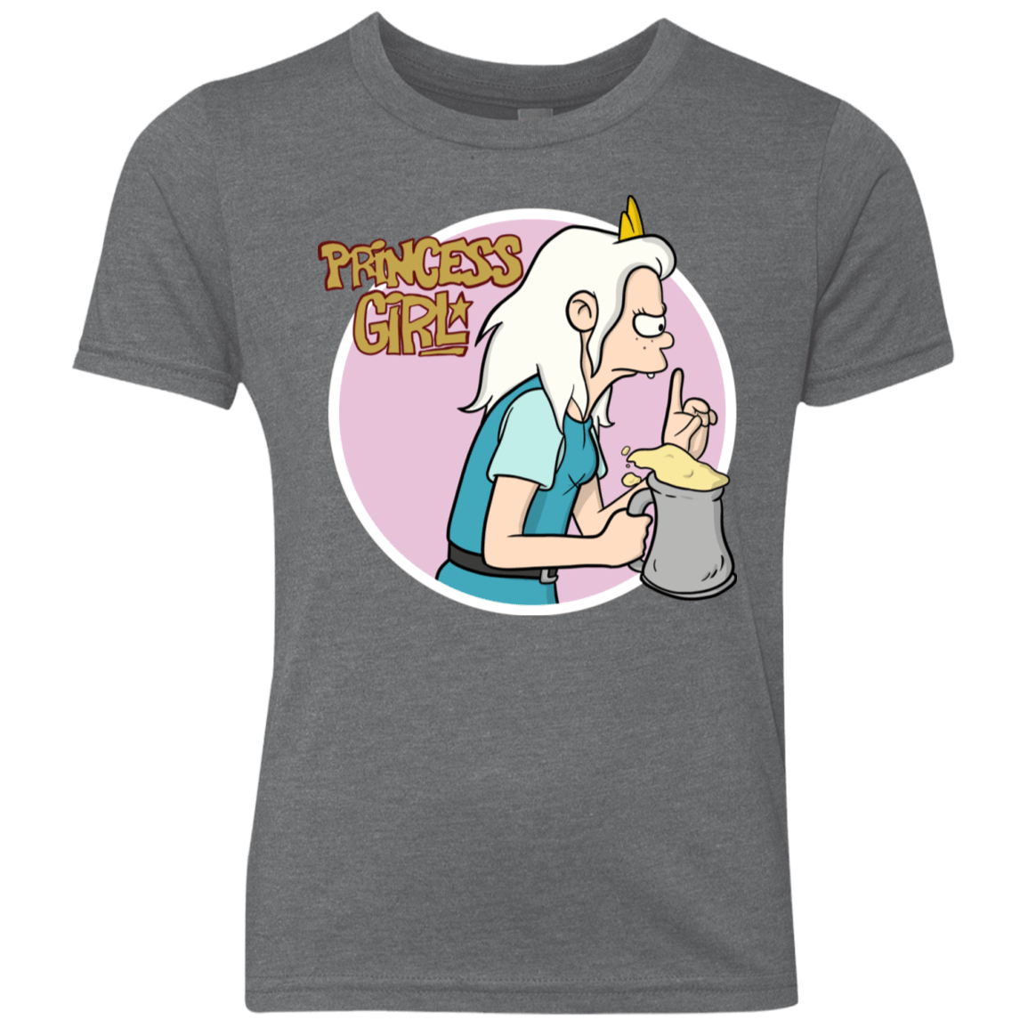 T-Shirts Premium Heather / YXS Princess Girl Youth Triblend T-Shirt