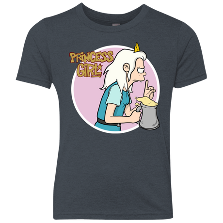 T-Shirts Vintage Navy / YXS Princess Girl Youth Triblend T-Shirt