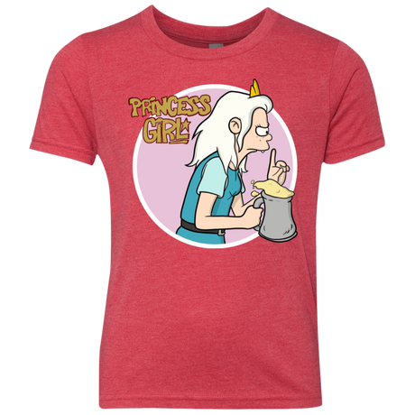 T-Shirts Vintage Red / YXS Princess Girl Youth Triblend T-Shirt