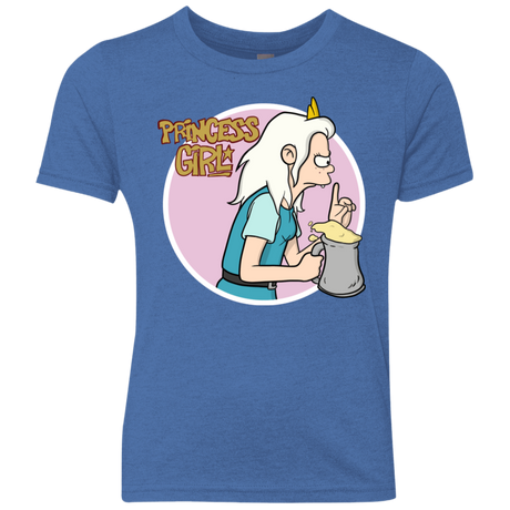 T-Shirts Vintage Royal / YXS Princess Girl Youth Triblend T-Shirt