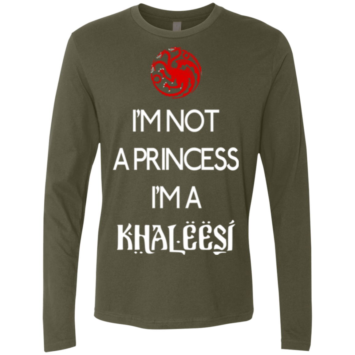 T-Shirts Military Green / Small Princess Khaleesi Men's Premium Long Sleeve
