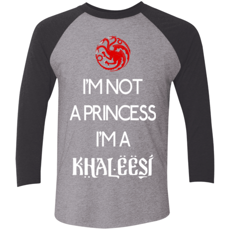T-Shirts Premium Heather/ Vintage Black / X-Small Princess Khaleesi Men's Triblend 3/4 Sleeve