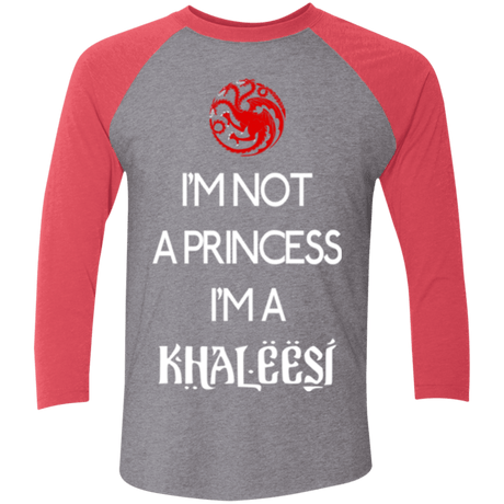T-Shirts Premium Heather/ Vintage Red / X-Small Princess Khaleesi Men's Triblend 3/4 Sleeve
