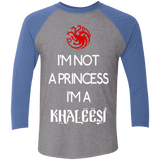 T-Shirts Premium Heather/ Vintage Royal / X-Small Princess Khaleesi Men's Triblend 3/4 Sleeve