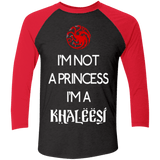 T-Shirts Vintage Black/Vintage Red / X-Small Princess Khaleesi Men's Triblend 3/4 Sleeve