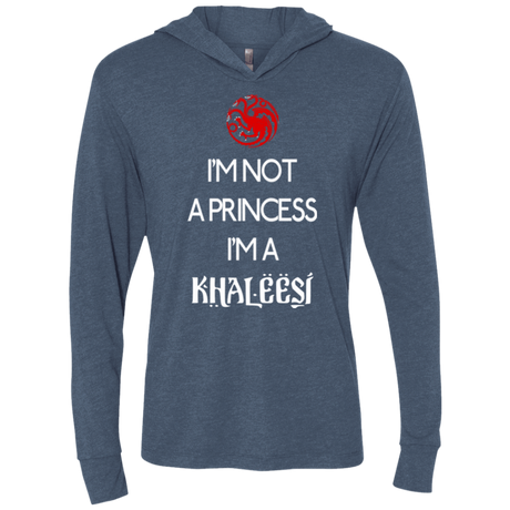 T-Shirts Indigo / X-Small Princess Khaleesi Triblend Long Sleeve Hoodie Tee