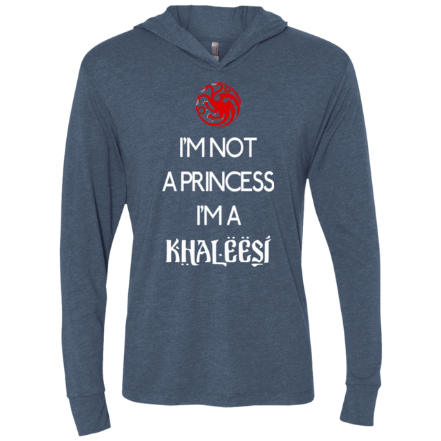 T-Shirts Indigo / X-Small Princess Khaleesi Triblend Long Sleeve Hoodie Tee
