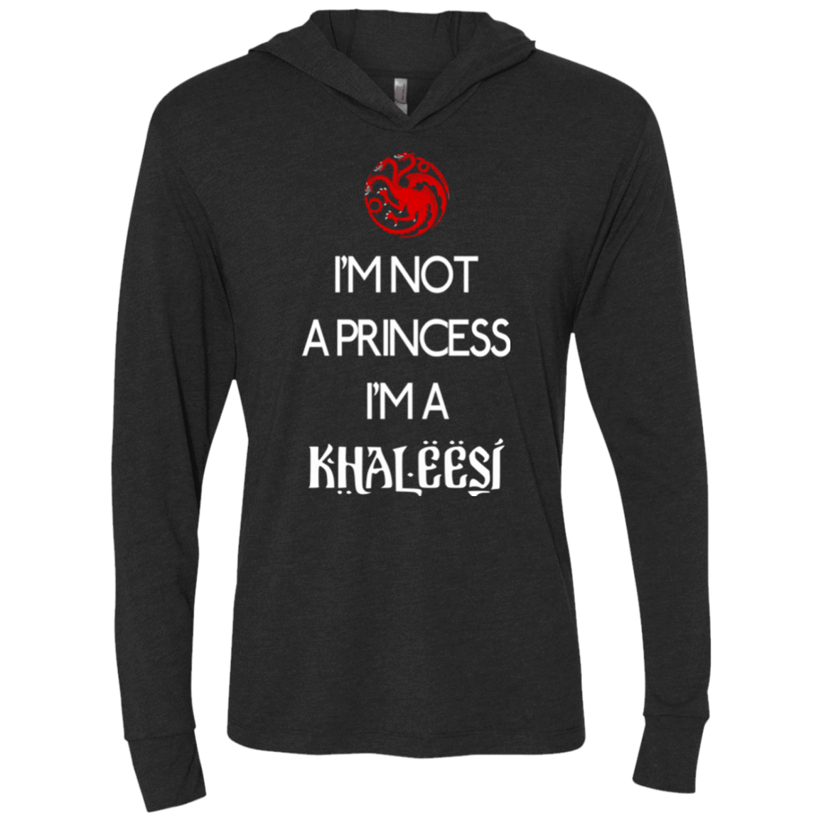 T-Shirts Vintage Black / X-Small Princess Khaleesi Triblend Long Sleeve Hoodie Tee