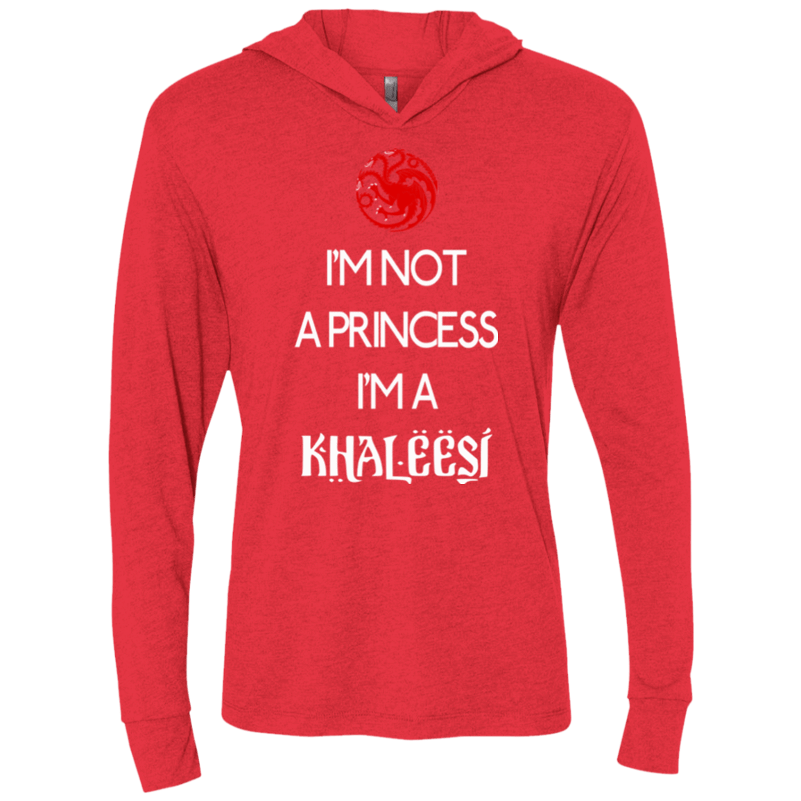 T-Shirts Vintage Red / X-Small Princess Khaleesi Triblend Long Sleeve Hoodie Tee
