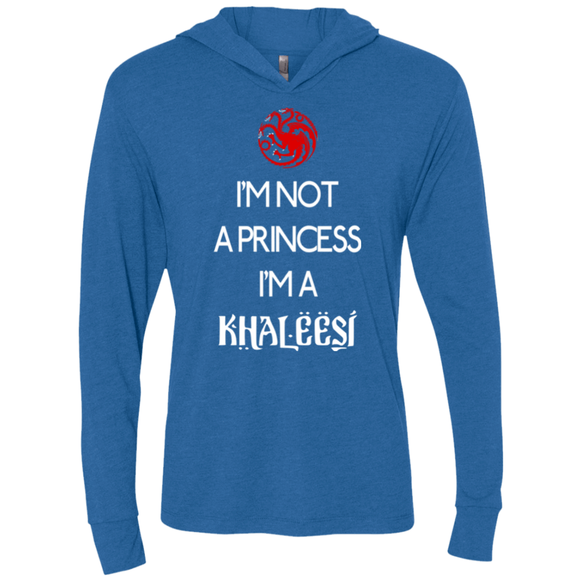 T-Shirts Vintage Royal / X-Small Princess Khaleesi Triblend Long Sleeve Hoodie Tee