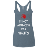 T-Shirts Indigo / X-Small Princess Khaleesi Women's Triblend Racerback Tank