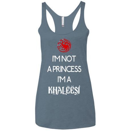T-Shirts Indigo / X-Small Princess Khaleesi Women's Triblend Racerback Tank