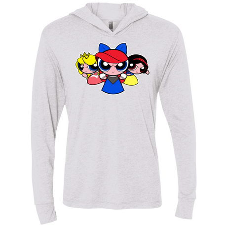 T-Shirts Heather White / X-Small Princess Puff Girls Triblend Long Sleeve Hoodie Tee