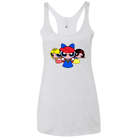 T-Shirts Heather White / X-Small Princess Puff Girls Women's Triblend Racerback Tank