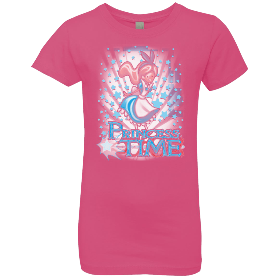 T-Shirts Hot Pink / YXS Princess Time Alice Girls Premium T-Shirt