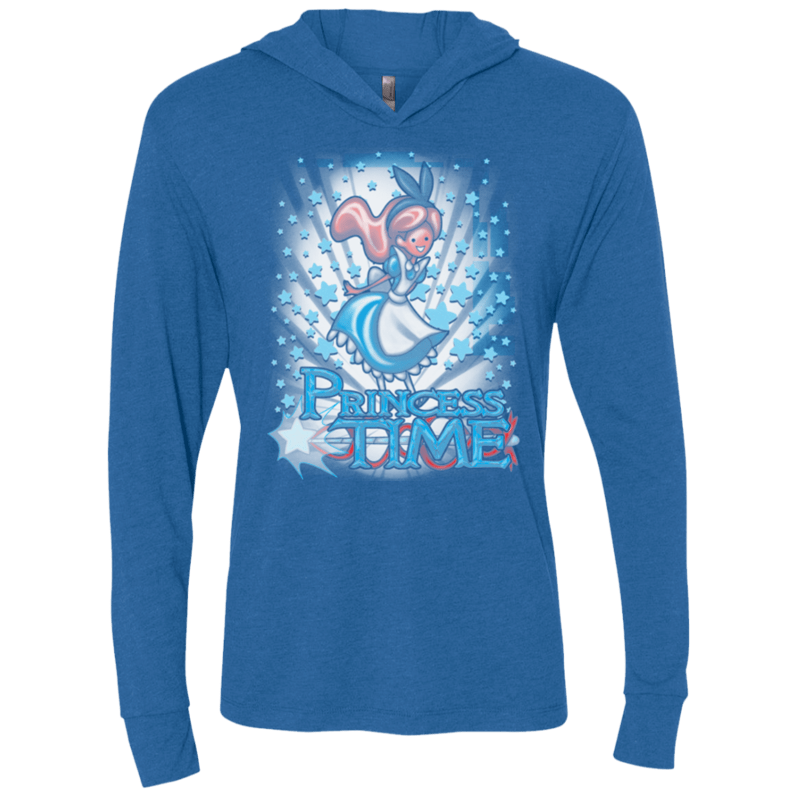 T-Shirts Vintage Royal / X-Small Princess Time Alice Triblend Long Sleeve Hoodie Tee