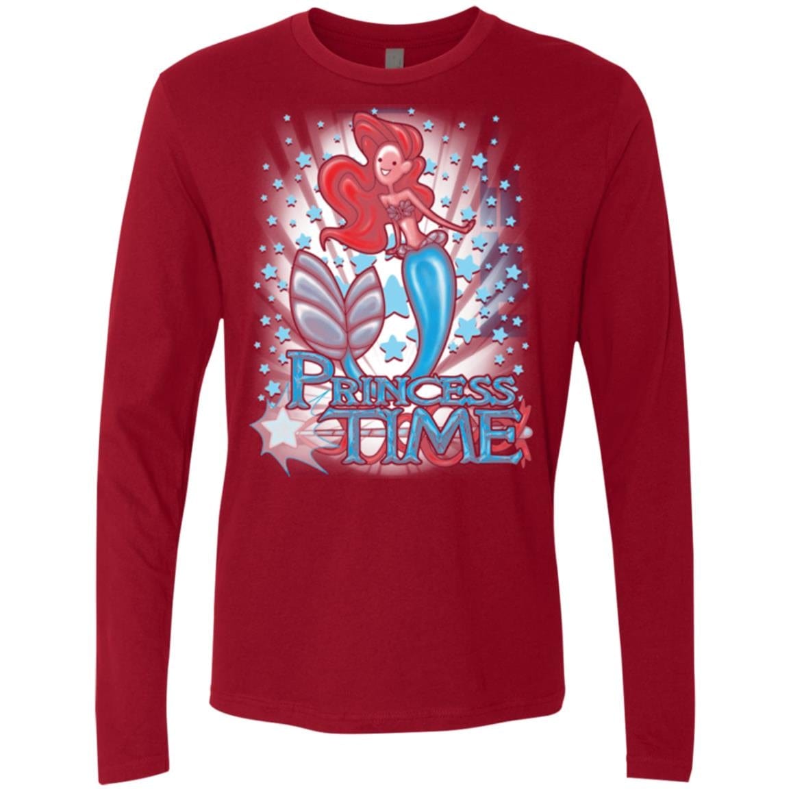 T-Shirts Cardinal / Small Princess Time Ariel Men's Premium Long Sleeve