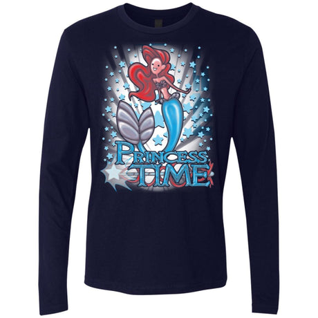 T-Shirts Midnight Navy / Small Princess Time Ariel Men's Premium Long Sleeve