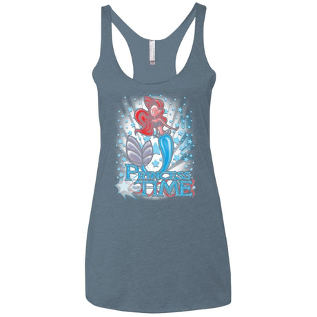 T-Shirts Indigo / X-Small Princess Time Ariel Women's Triblend Racerback Tank