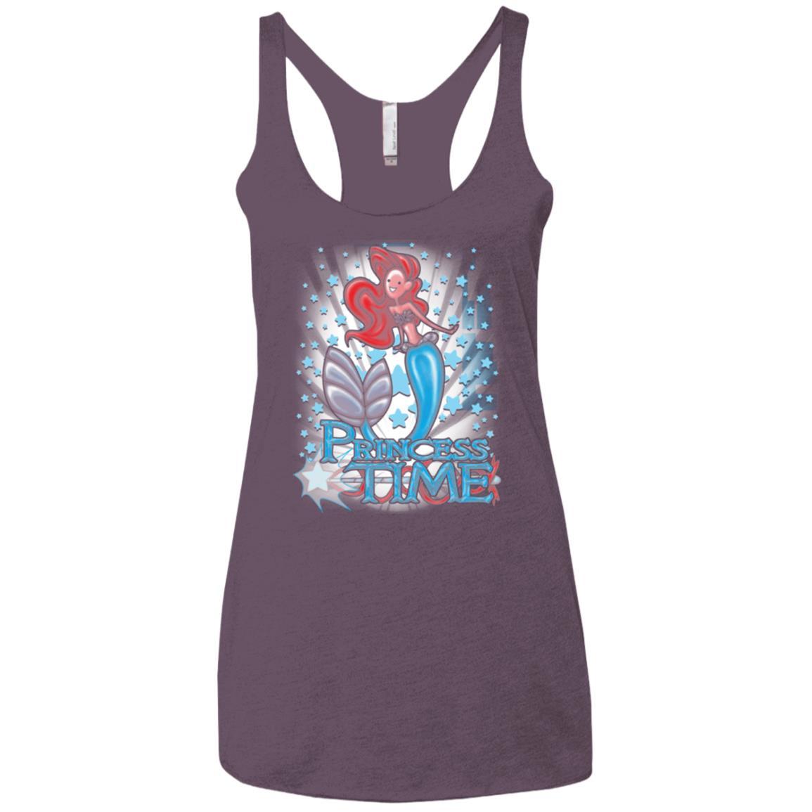 T-Shirts Vintage Purple / X-Small Princess Time Ariel Women's Triblend Racerback Tank