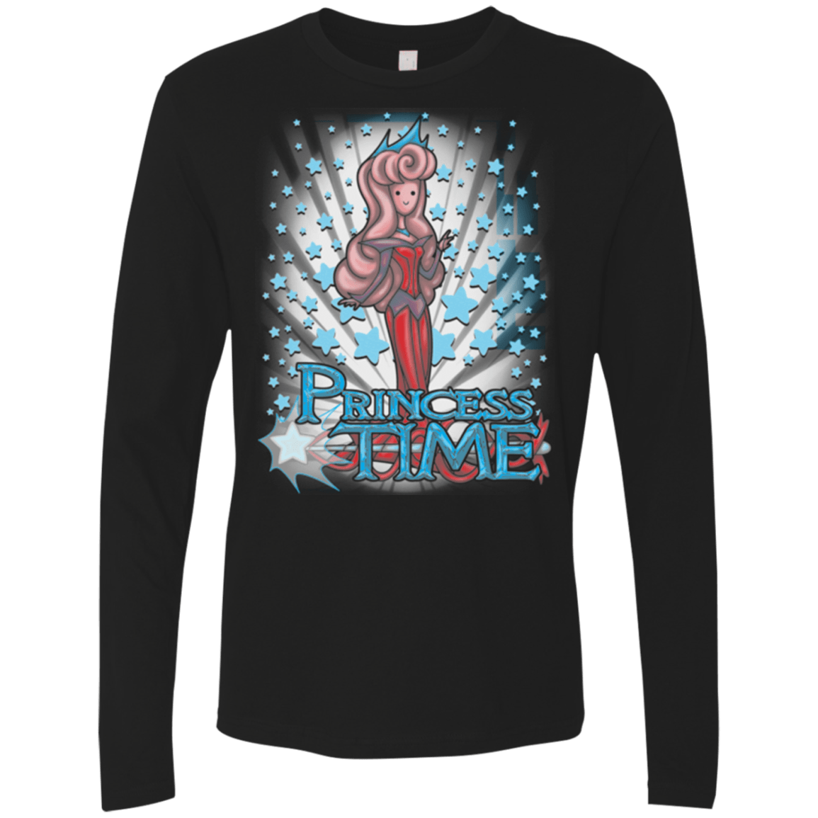 T-Shirts Black / Small Princess Time Aurora Men's Premium Long Sleeve