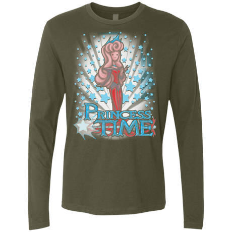 T-Shirts Military Green / Small Princess Time Aurora Men's Premium Long Sleeve