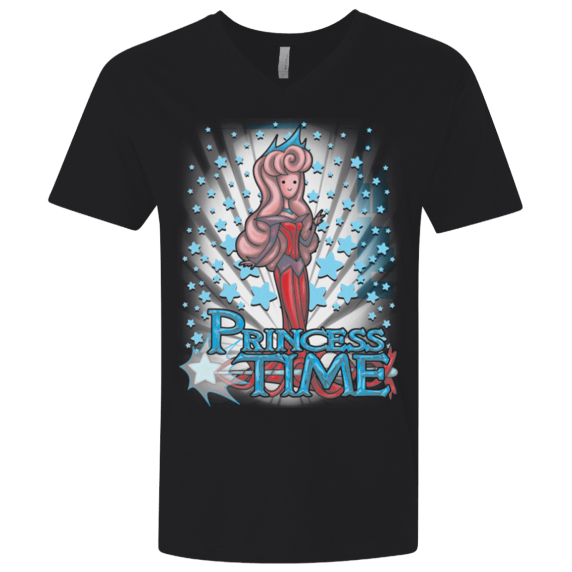 T-Shirts Black / X-Small Princess Time Aurora Men's Premium V-Neck