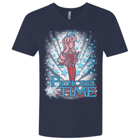 T-Shirts Midnight Navy / X-Small Princess Time Aurora Men's Premium V-Neck