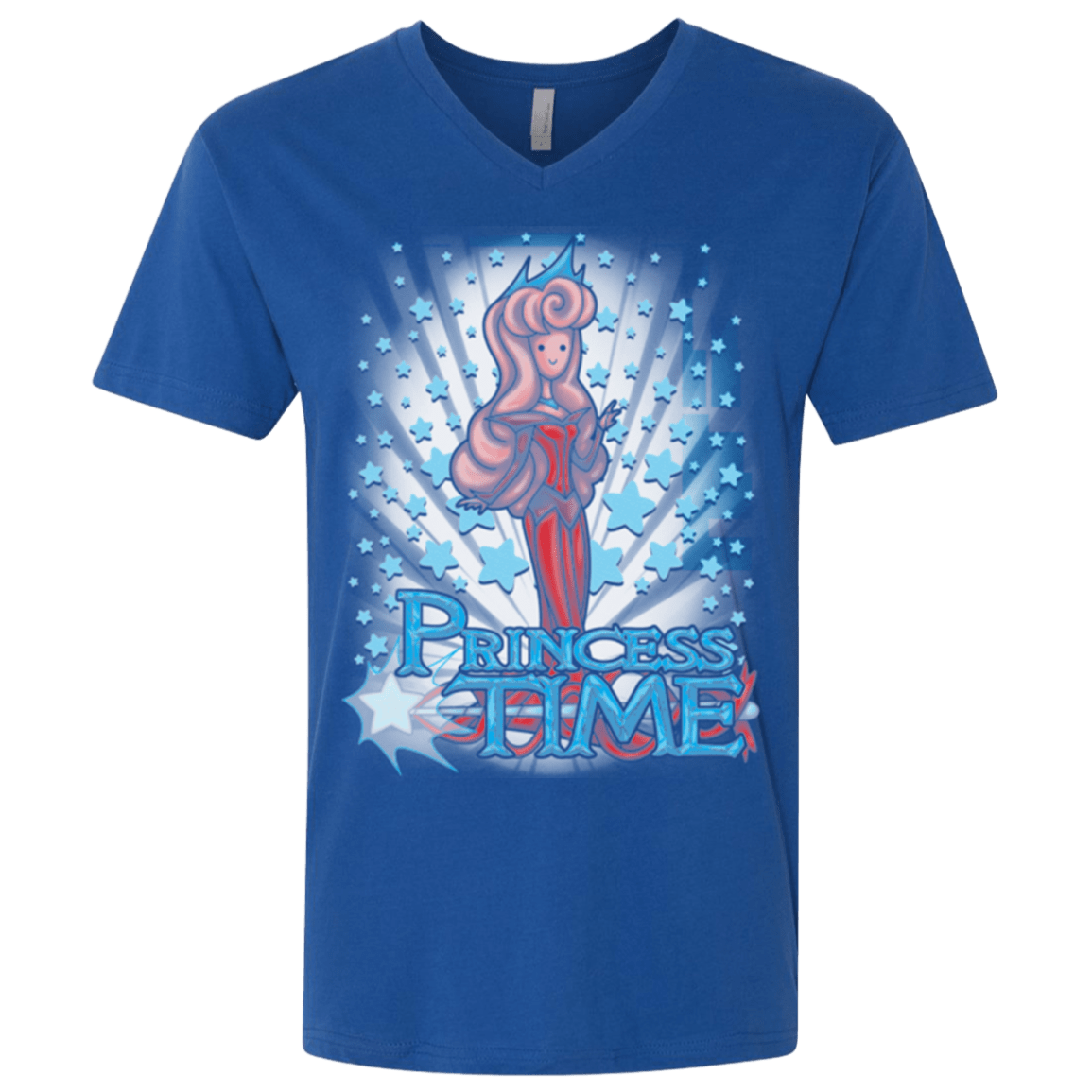 T-Shirts Royal / X-Small Princess Time Aurora Men's Premium V-Neck