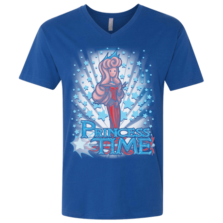 T-Shirts Royal / X-Small Princess Time Aurora Men's Premium V-Neck