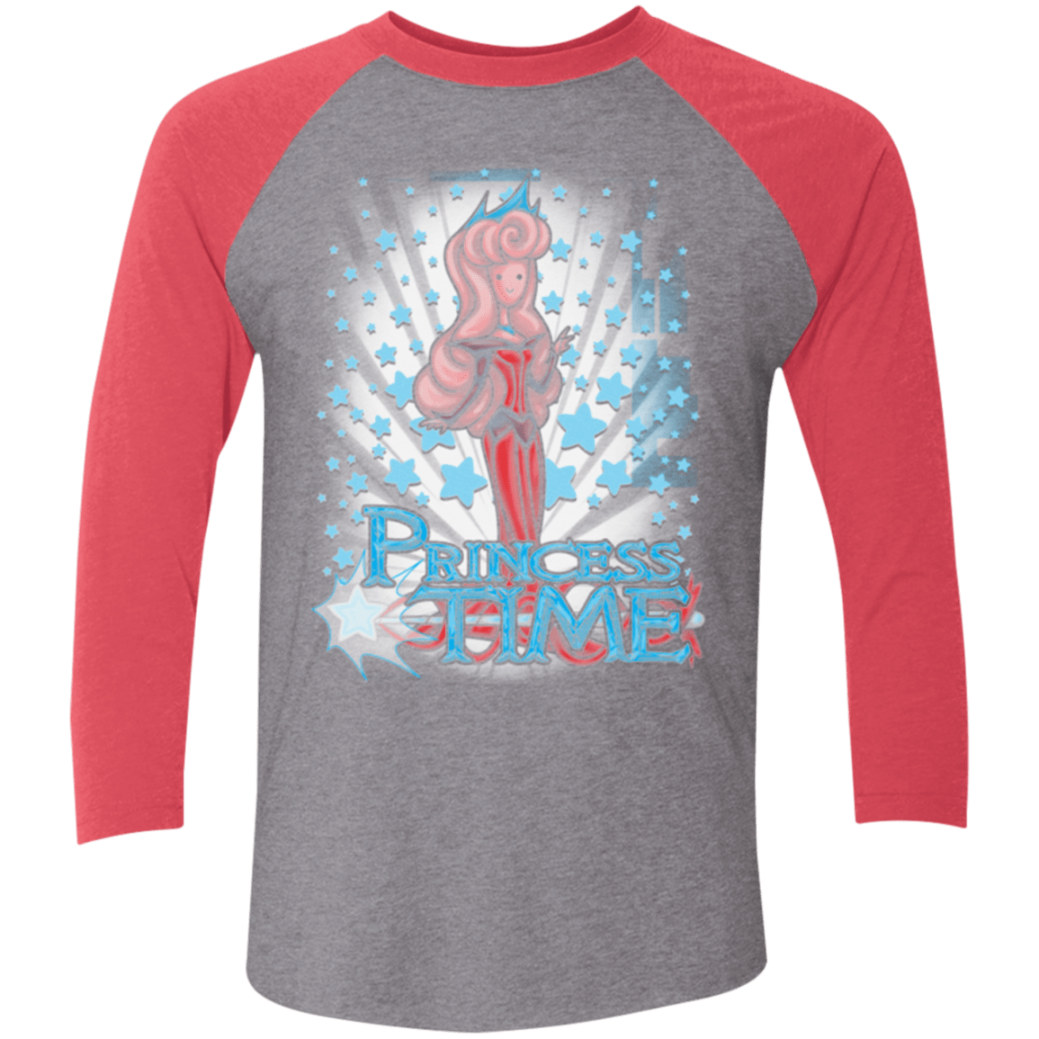 T-Shirts Premium Heather/ Vintage Red / X-Small Princess Time Aurora Men's Triblend 3/4 Sleeve