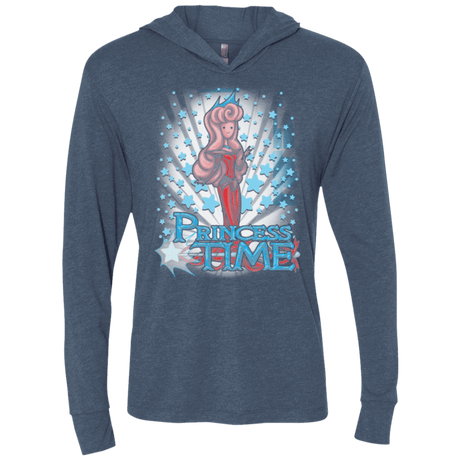 T-Shirts Indigo / X-Small Princess Time Aurora Triblend Long Sleeve Hoodie Tee