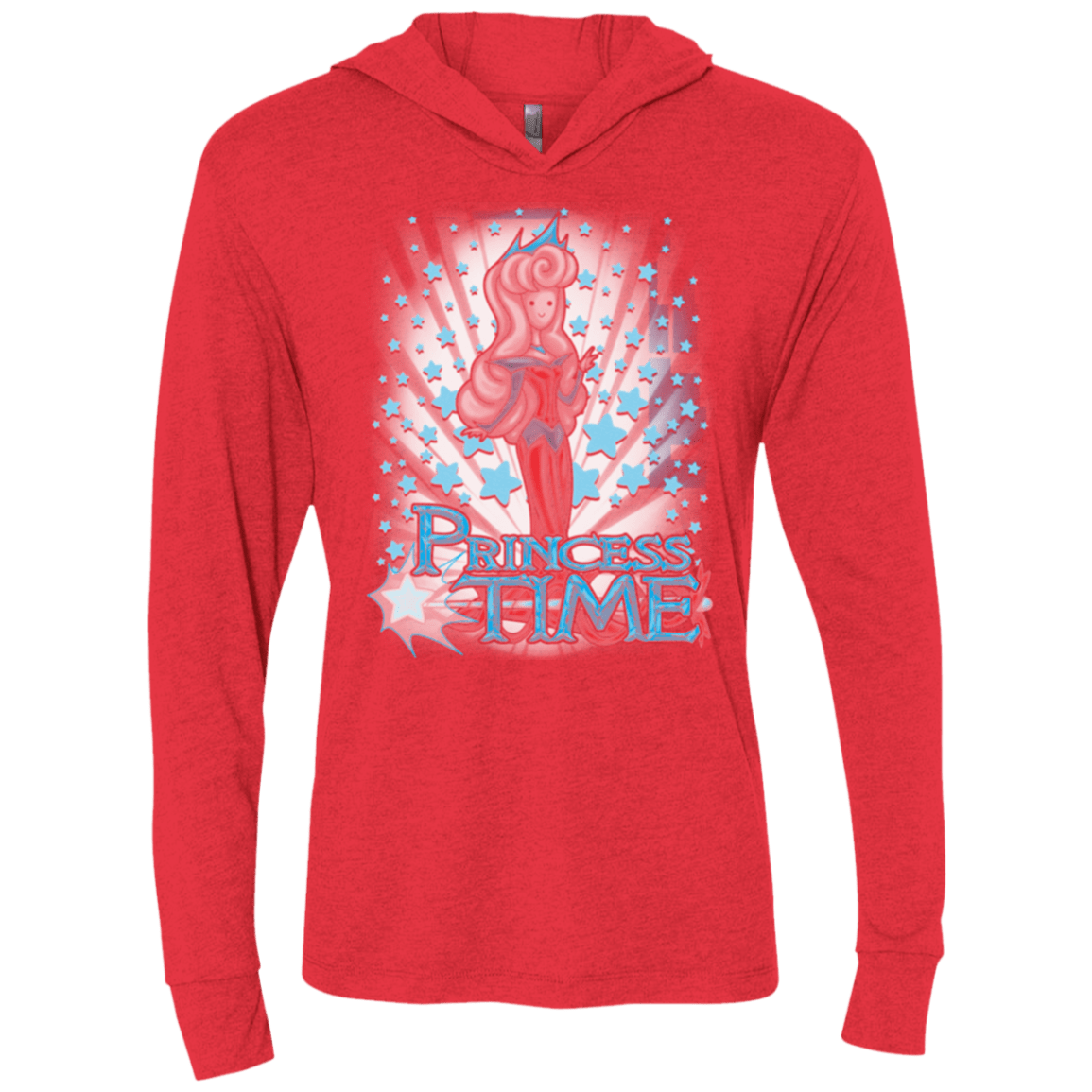 T-Shirts Vintage Red / X-Small Princess Time Aurora Triblend Long Sleeve Hoodie Tee