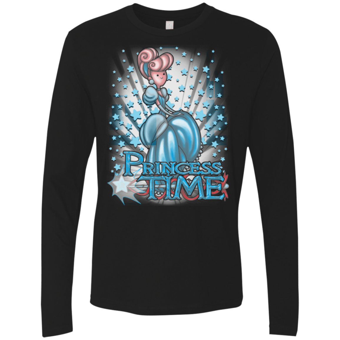 T-Shirts Black / Small Princess Time Cinderella Men's Premium Long Sleeve