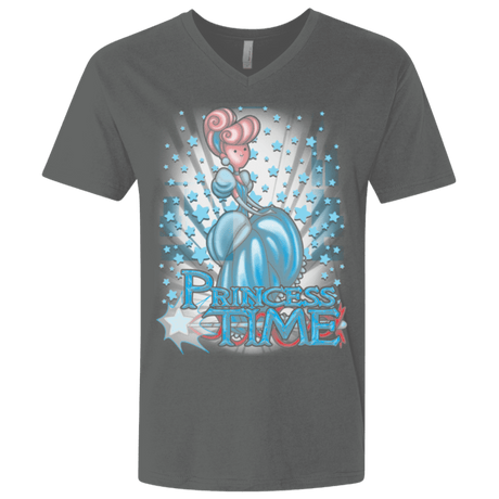 T-Shirts Heavy Metal / X-Small Princess Time Cinderella Men's Premium V-Neck