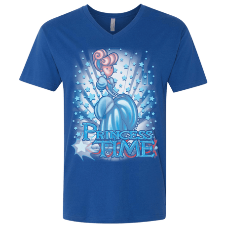 T-Shirts Royal / X-Small Princess Time Cinderella Men's Premium V-Neck